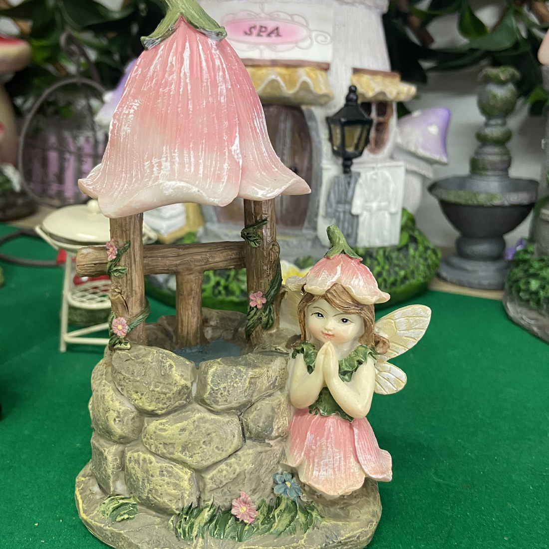Wishing Fairy at a Wishing Well Figurine