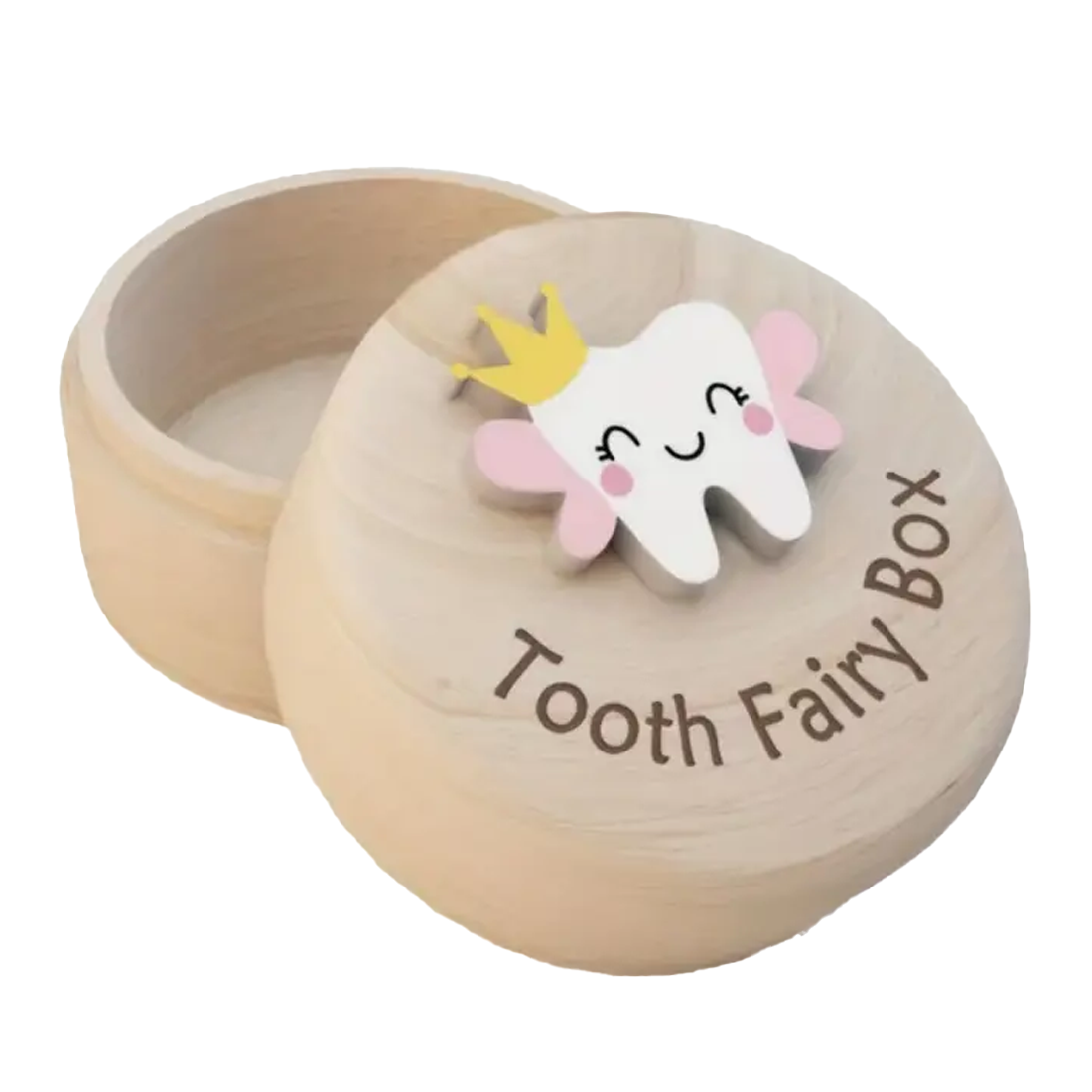 Wooden Pink Tooth Fairy Box