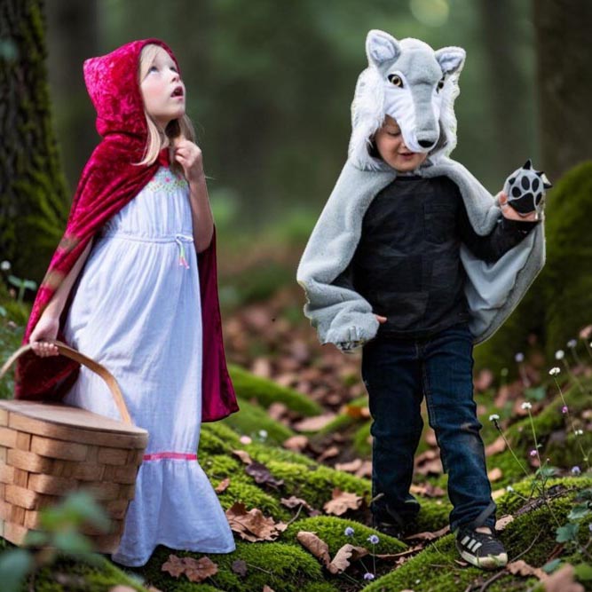 Woodland Storybook Wolf Cape Size 4-6