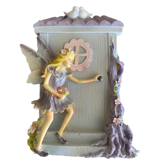 Large Lilac Fairy Door with Fairy