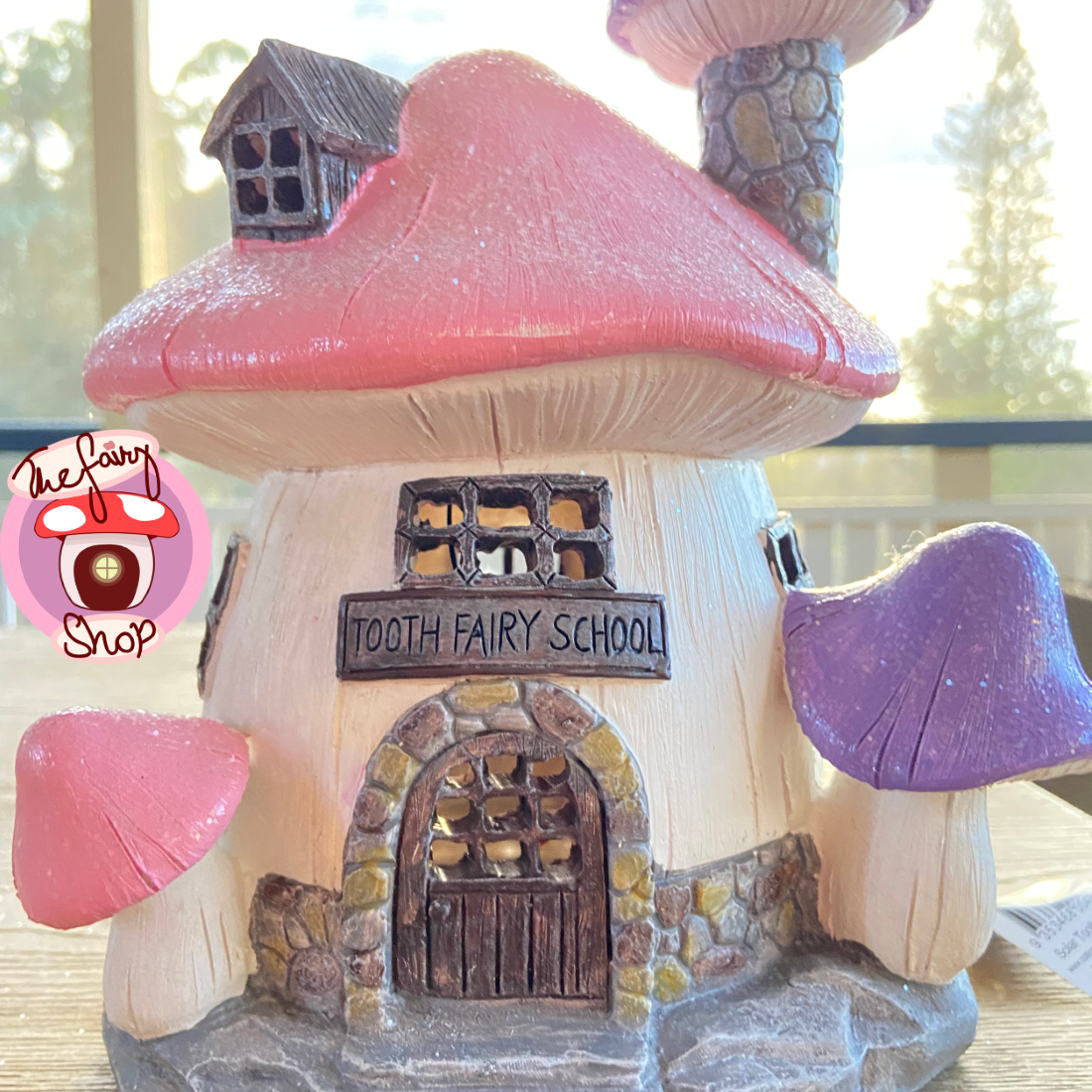 Tooth Fairy School Solar Fairy Garden House