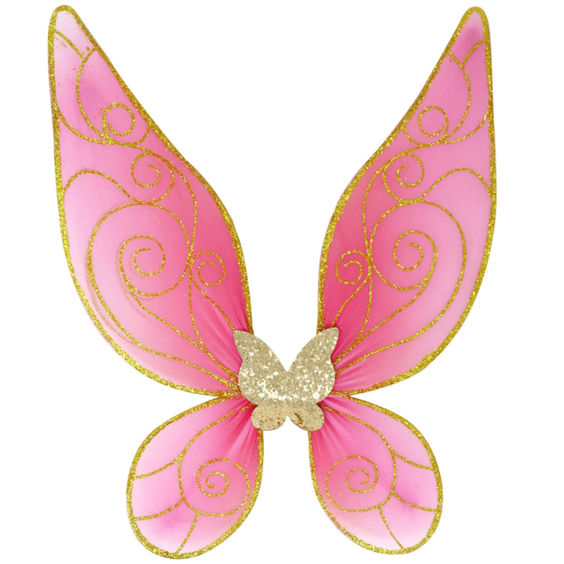 Butterfly Ballet Pink & Gold Sparkle Wire Wings