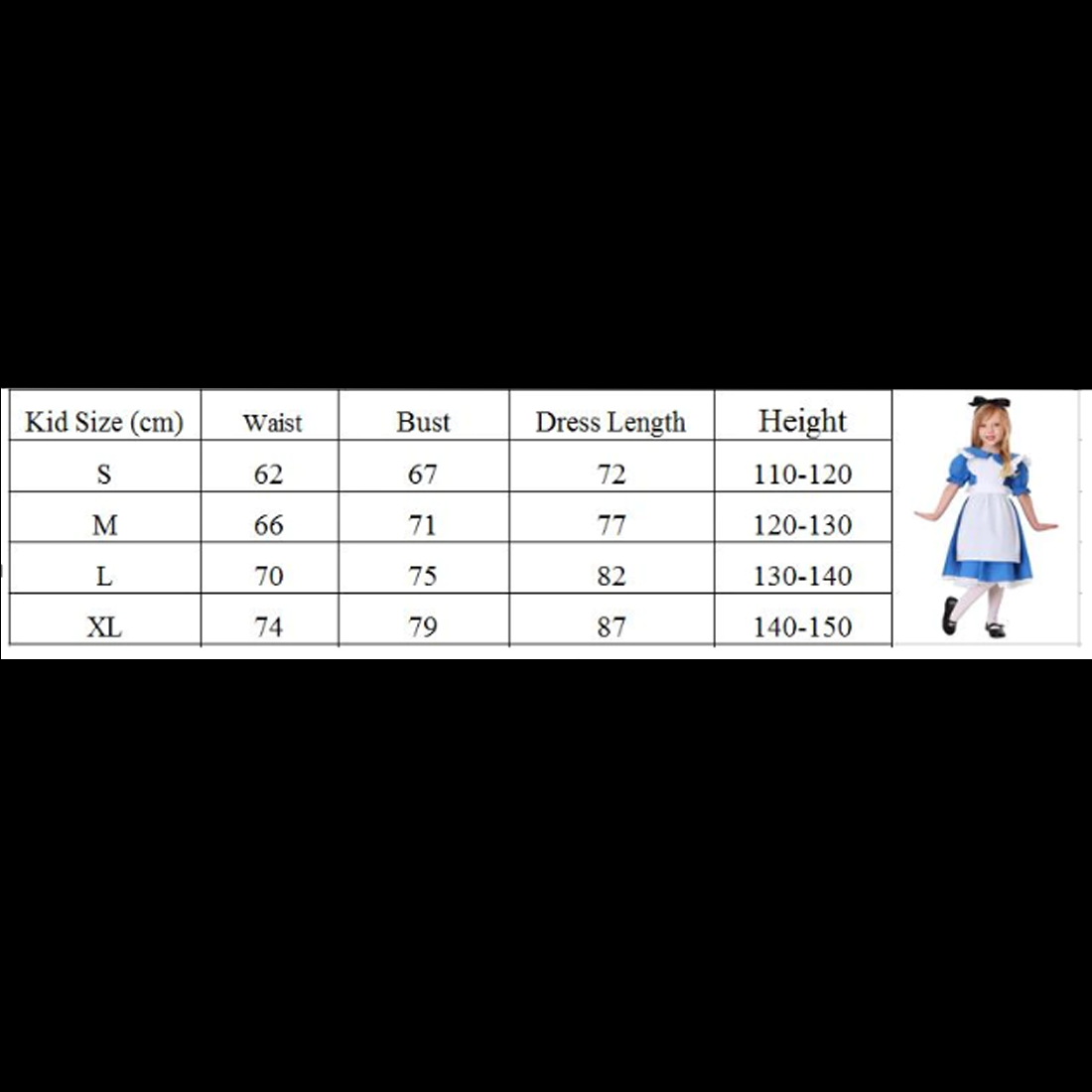 Child Girls Deluxe Alice Costume