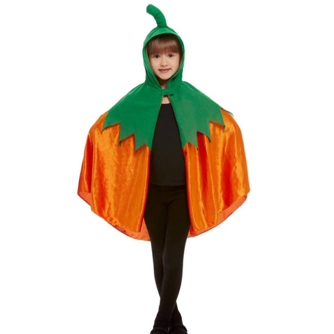 Child Pumpkin Hooded Cape
