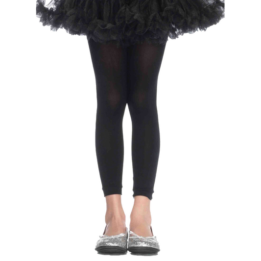 Children's Black Footless Tights