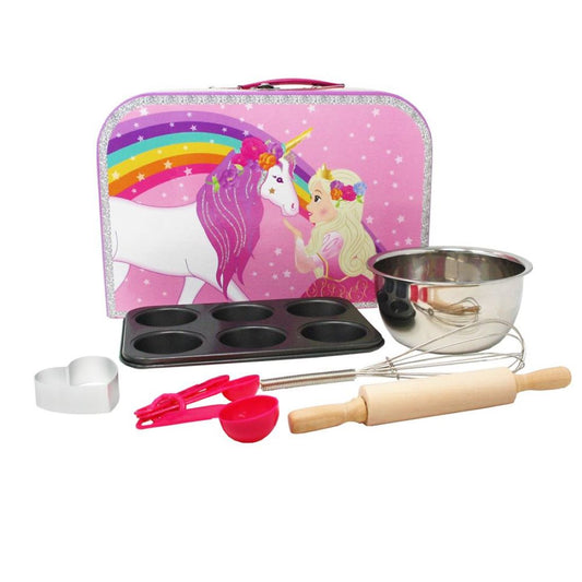 Princess & Unicorn 7 Piece Child's Rainbow Baking Set