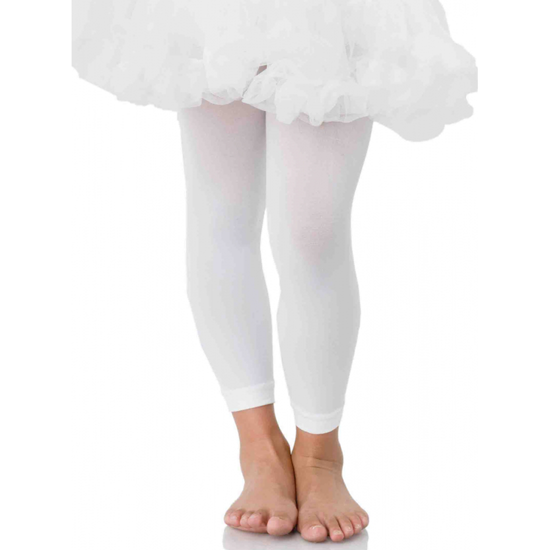 Girls white footless tights deals