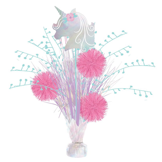 Enchanted Unicorn Tinsel Burst Centrepiece Spray