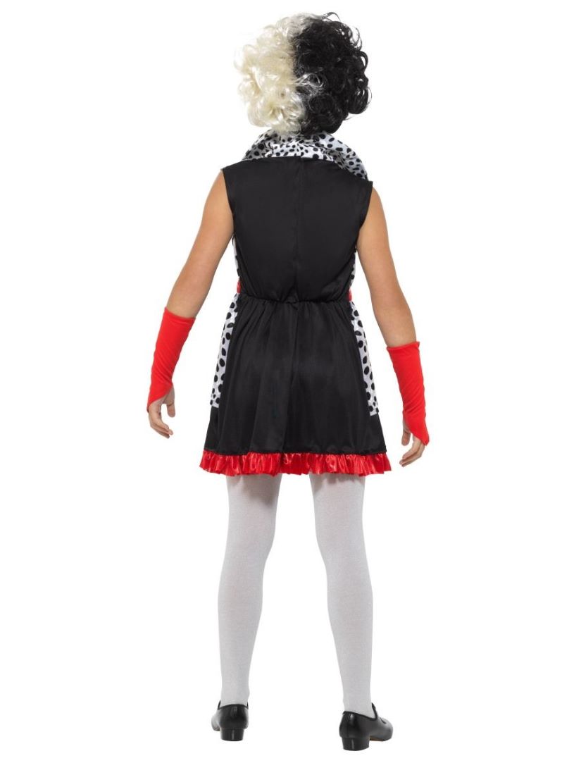 Evil Little Madame Cruella 101 Dalmatians Girls Costume