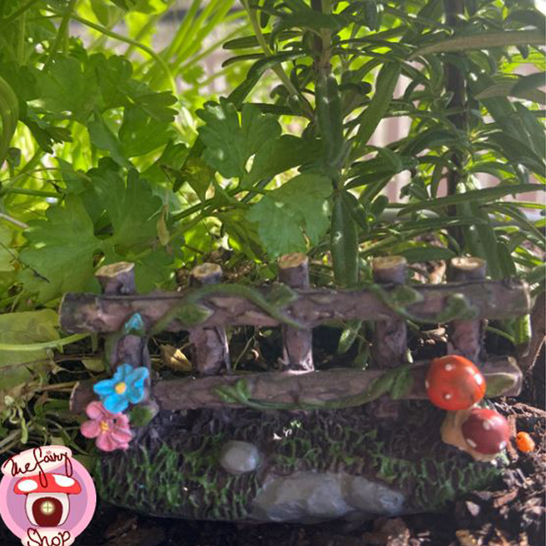 Miniature Fairy Garden Faux Wood Fence