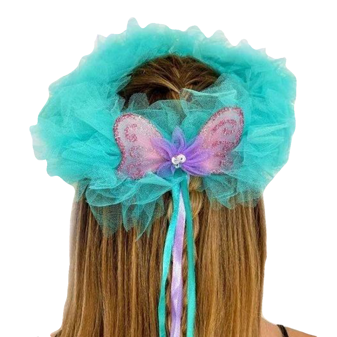 Fairy Princess Tulle Green Butterfly Garland Halo