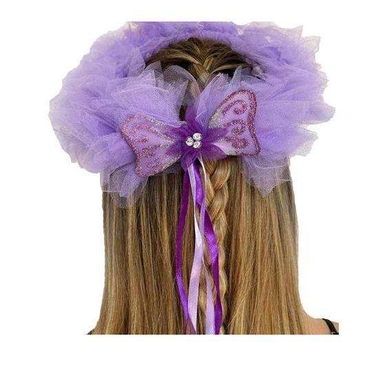Fairy Princess Tulle Purple Butterfly Garland Halo