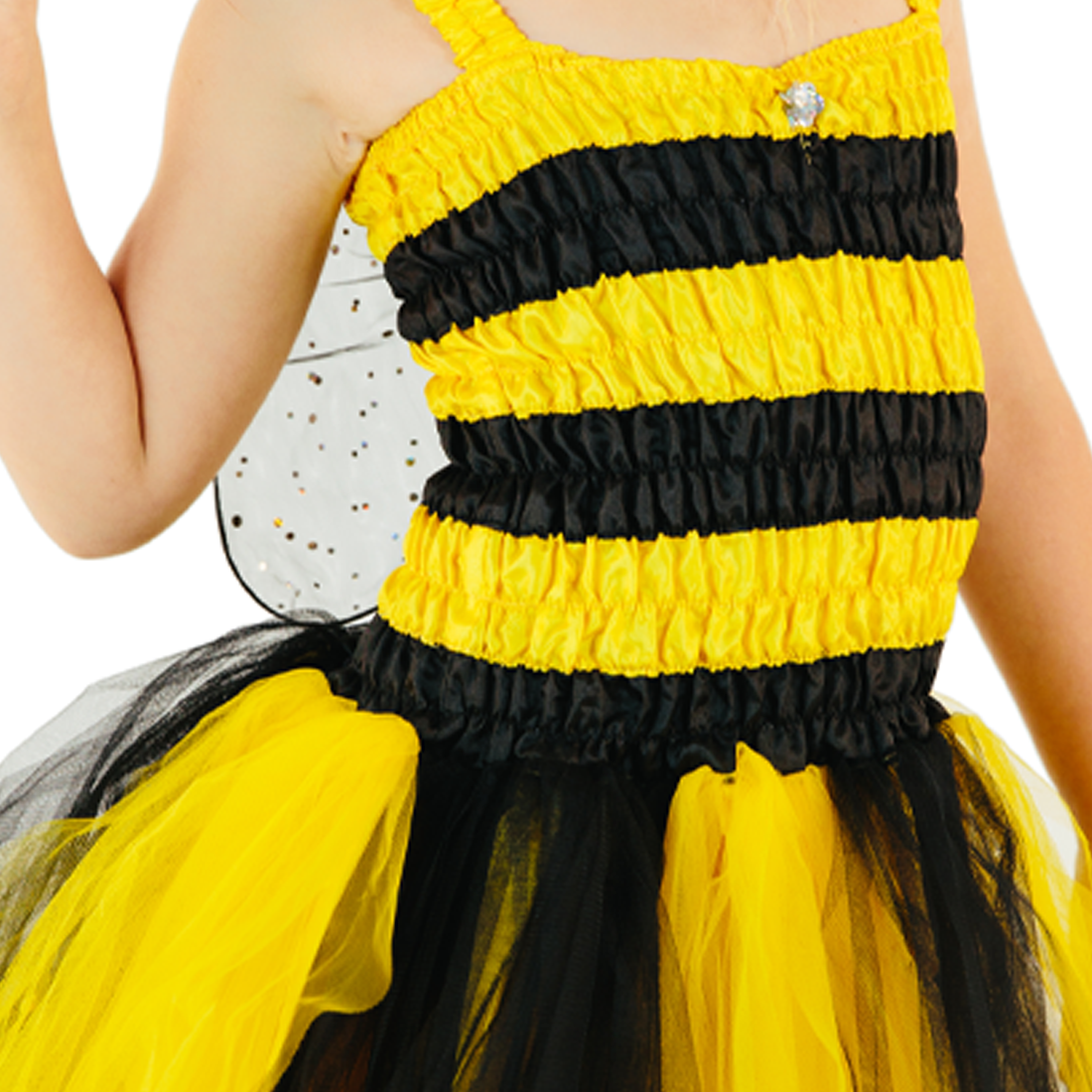 Girls Bumble Bee Fairy Dress Costume