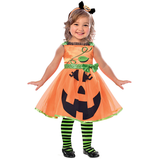 Girls Cute Pumpkin Costume