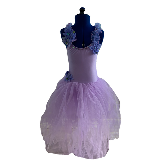 Lilac Flower Leotard Ballerina Tutu Fairy Dress