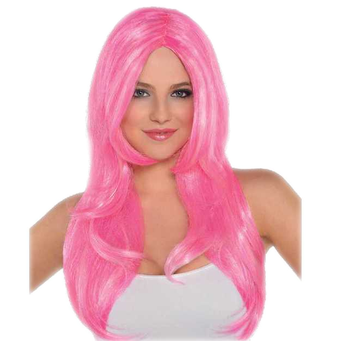Long Candy Pink Wig