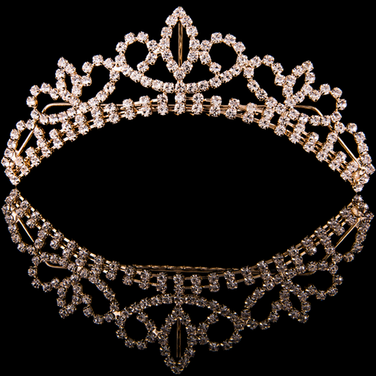 Mad Ally Medium Crystal Tiara Gold