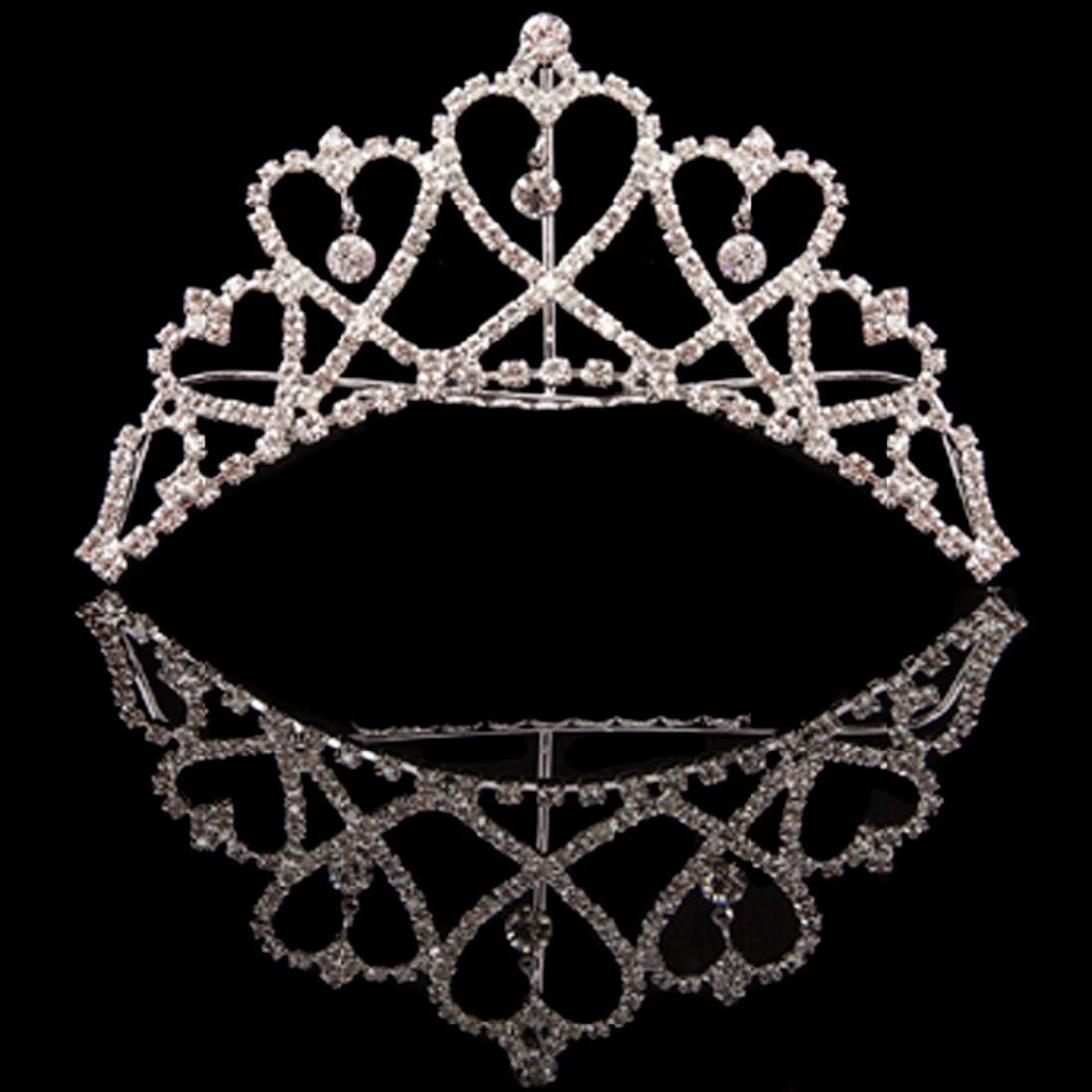 Mad Ally Medium Heart Tiara Silver