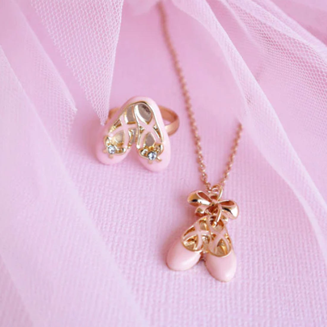 Pink Ballet Slippers Ring by Lauren Hinkley