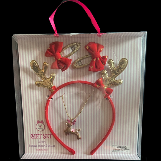 Pink Poppy Reindeer Accessory Gift Set