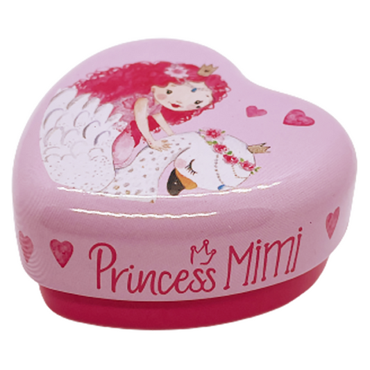 Princess Mimi Small Heart Shape Tooth Fairy Tin Pink Duck