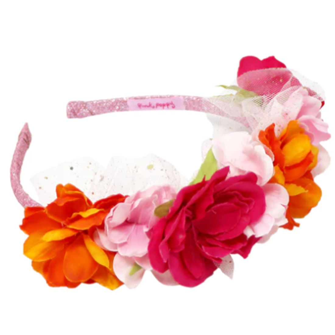 Princess Rainbow Butterfly Floral Headband
