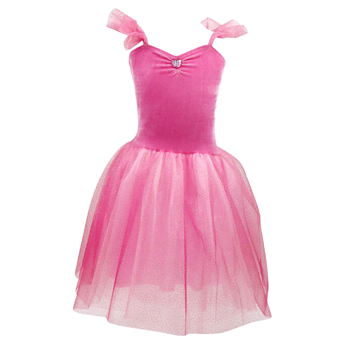 Princess Rose Velvet Dress with Ombre Tulle 5-6 Years