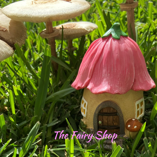 Small Pink Fairy Garden House