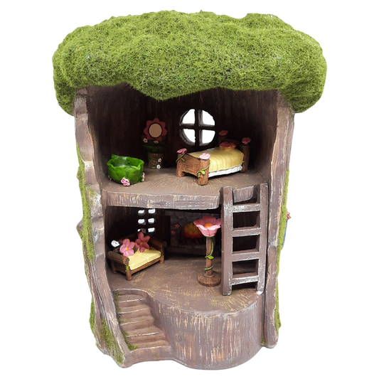 Two-Storey Moss Tree House with Furniture