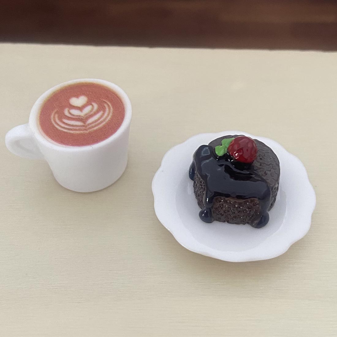 1:12 Scale Coffee & Cake Slice 3 Piece Set
