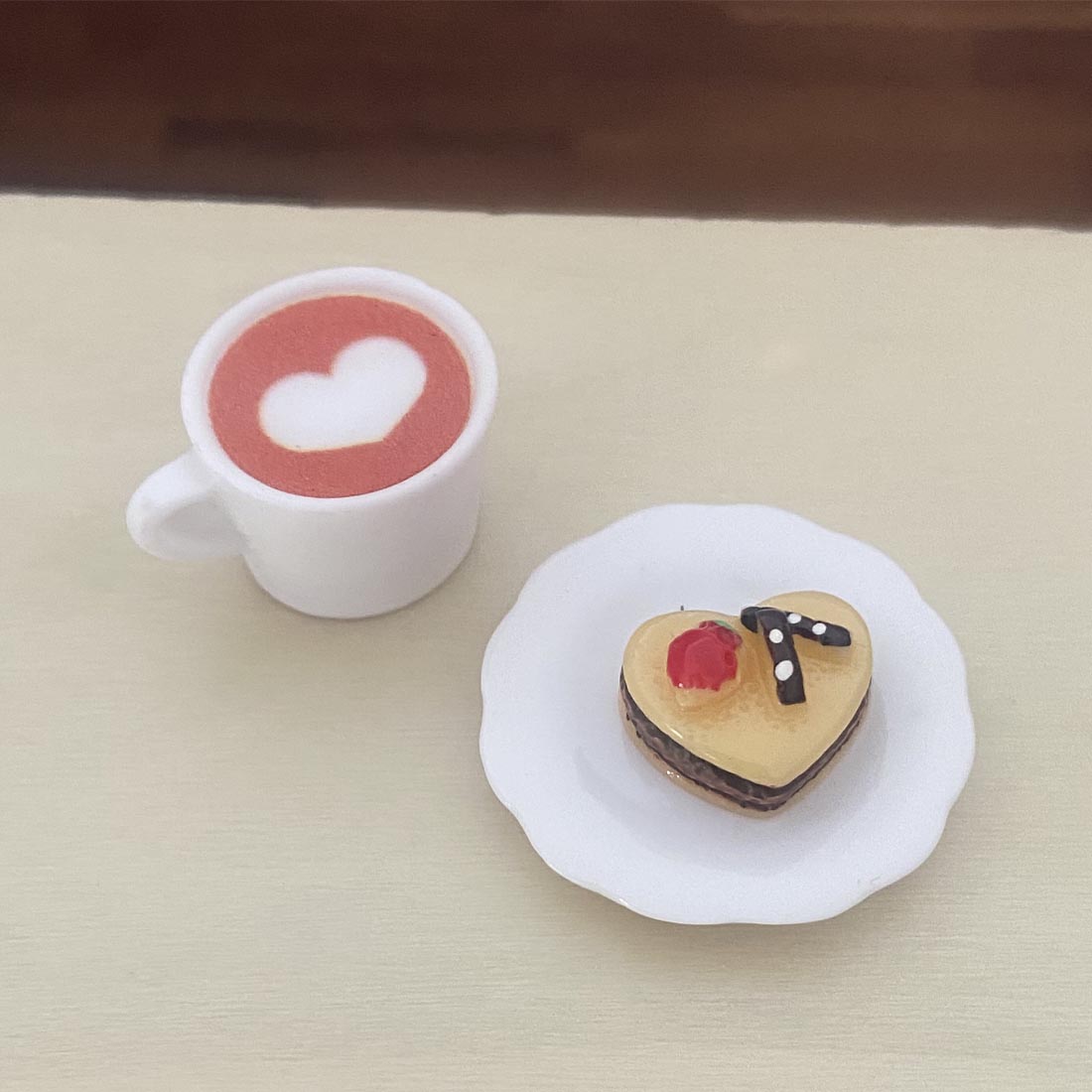 1:12 Scale Coffee & Cake Slice 3 Piece Set