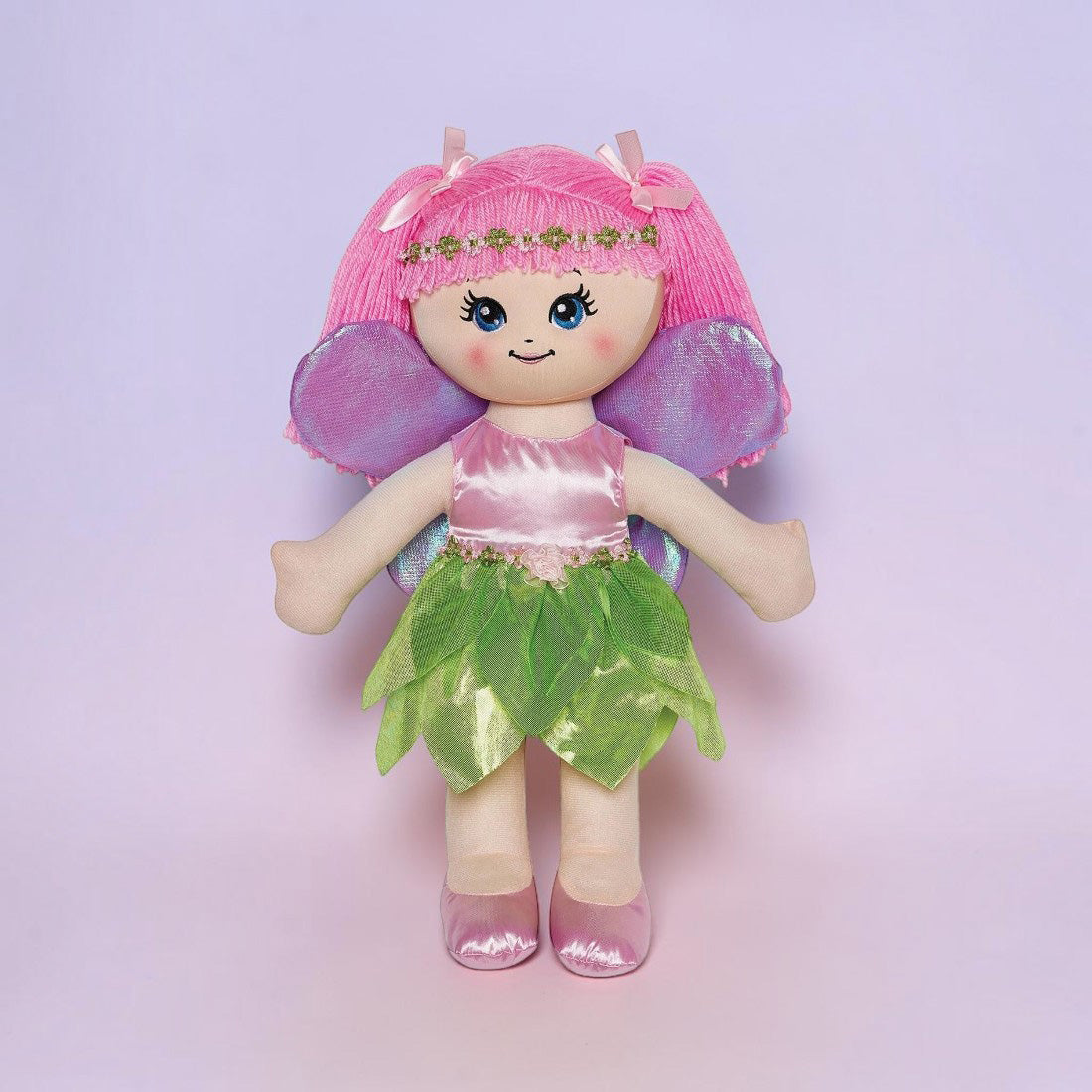 18" Love & Hug Butterfly Pixie Fairy Doll With Pink Hair