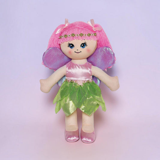 18" Love & Hug Butterfly Pixie Fairy Doll With Pink Hair