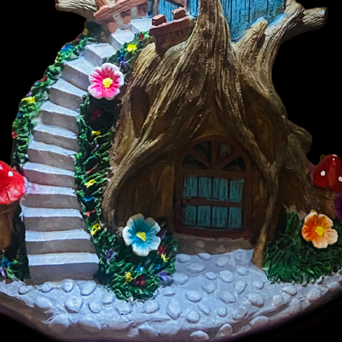 24cm Solar Fairy Garden Tree House