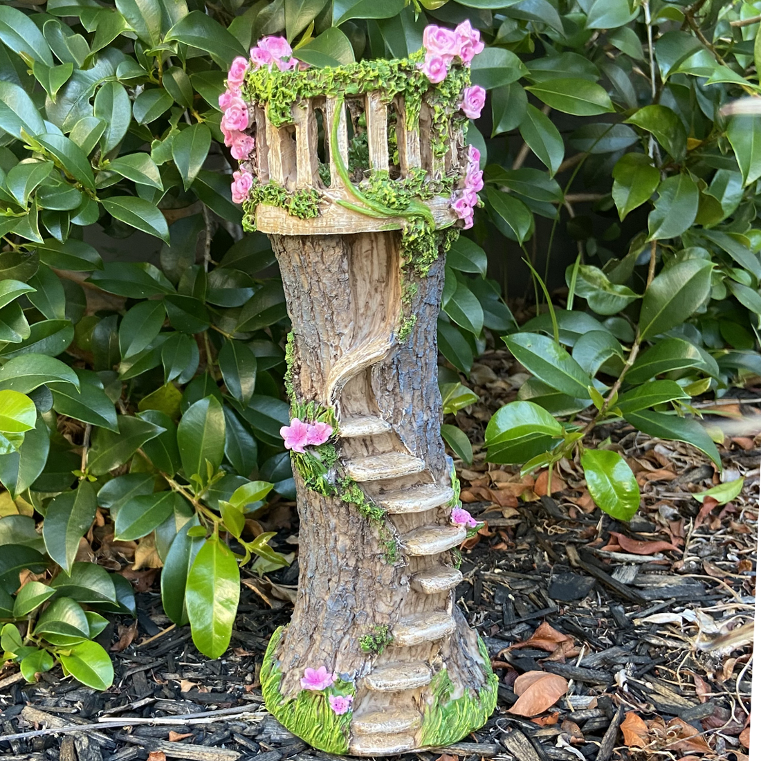 25cm Fairy Garden Castle Tower With Steps