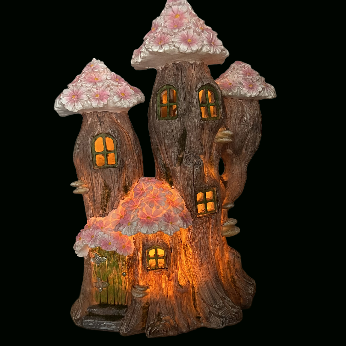 29cm Resin Solar Flower House