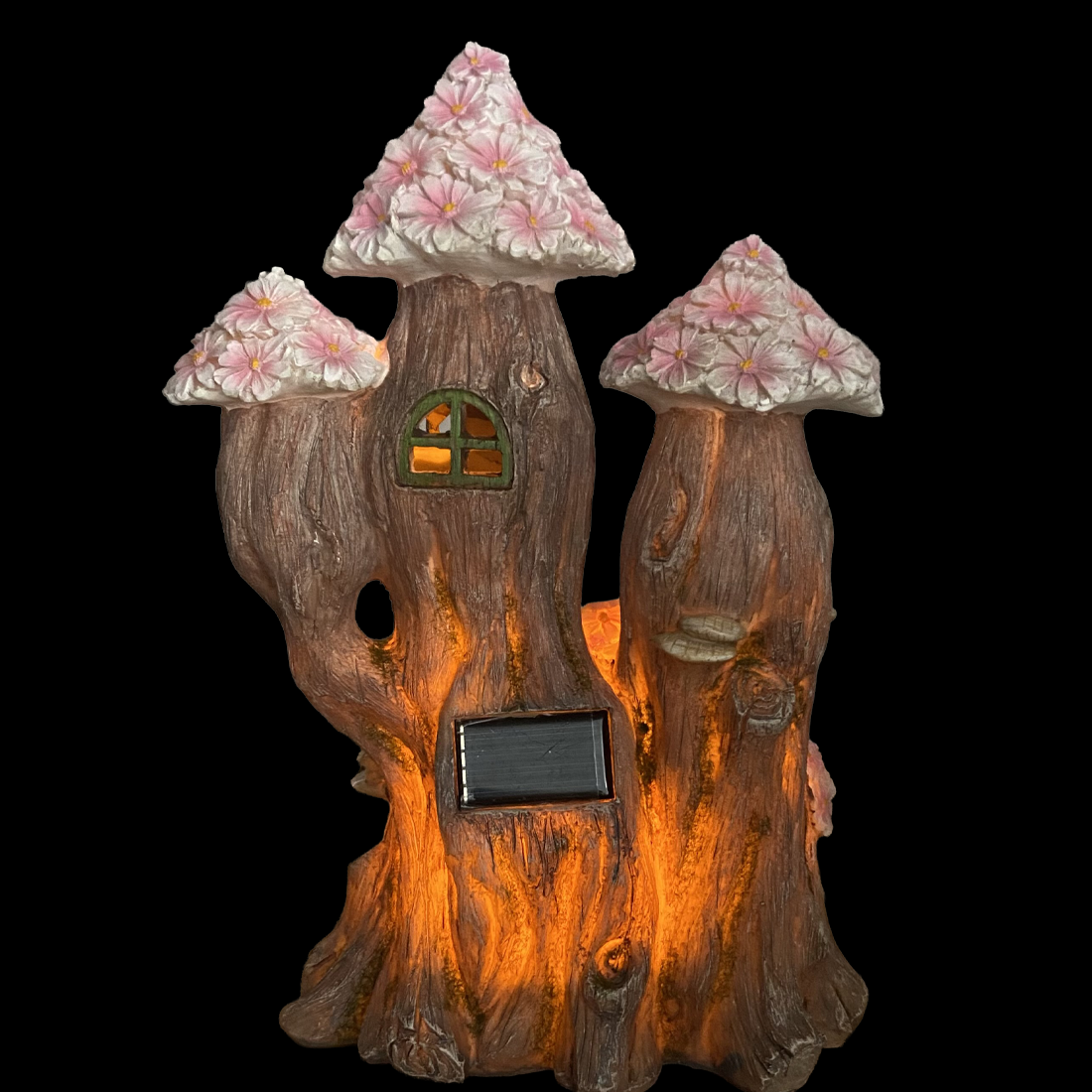 29cm Resin Solar Flower House