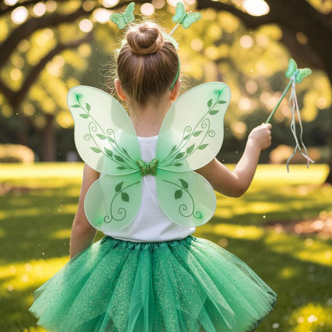 4 Piece Enchanted Fairy Green Tutu Set