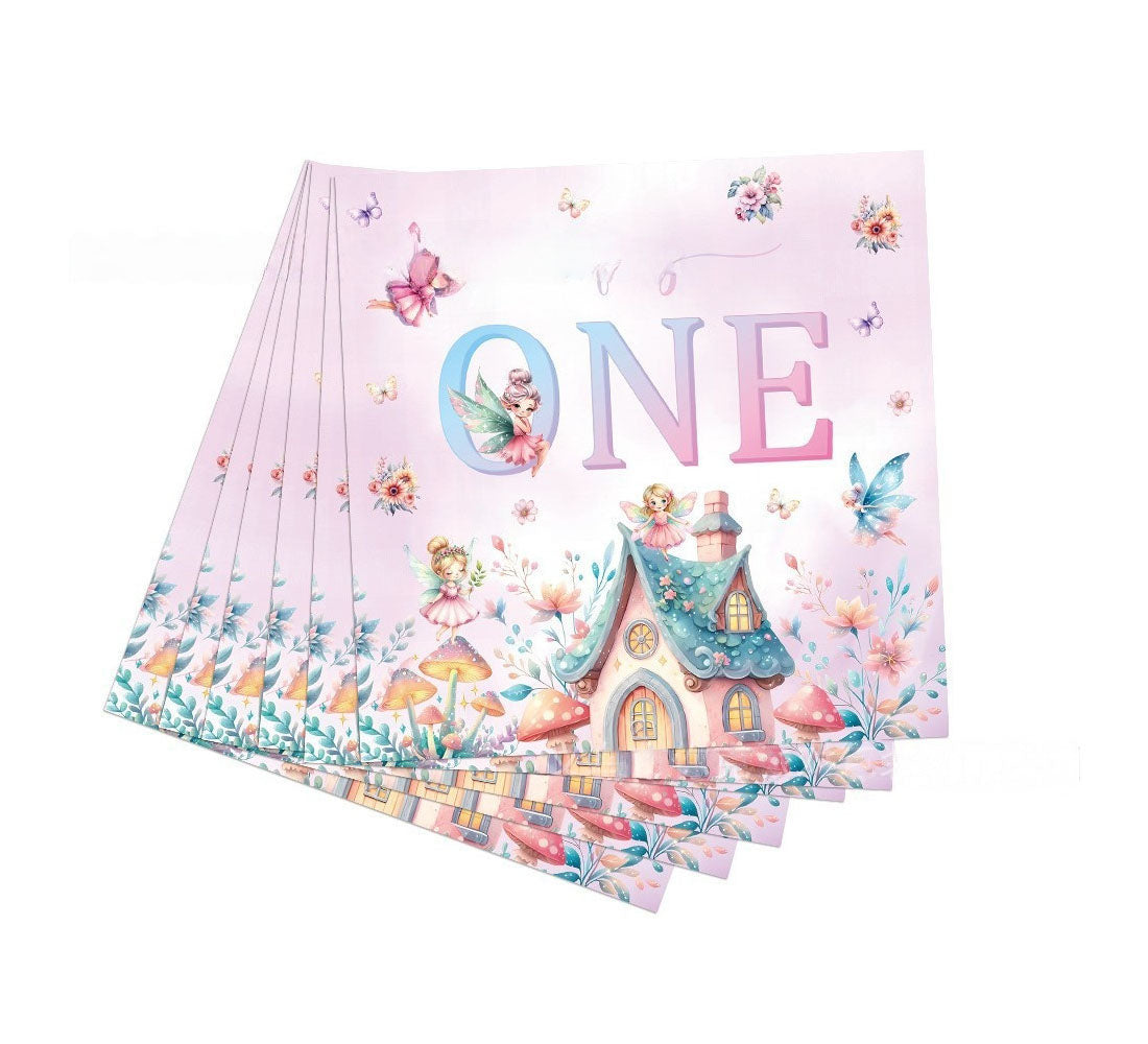 40 Piece Fairy First Birthday Party Tableware