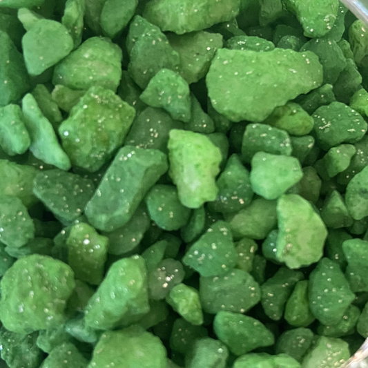 450g Fairy Garden Green Coloured Pebbles
