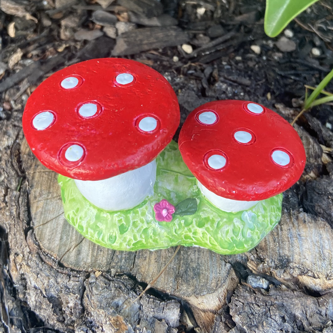 5cm Twin Mushroom Fairy Garden Stand