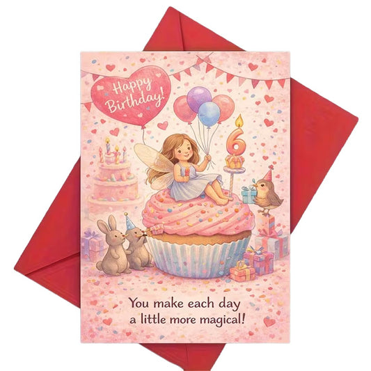 6th Fairy Birthday Greeting Card