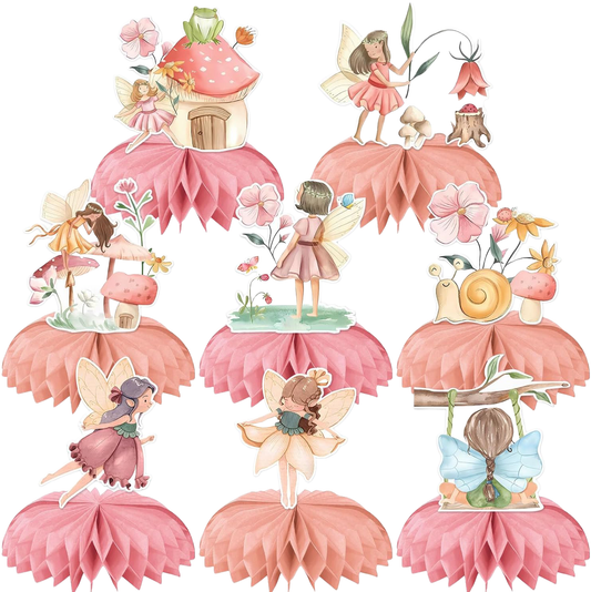 8 Piece Fairy Theme Honeycomb Party Decoration Set
