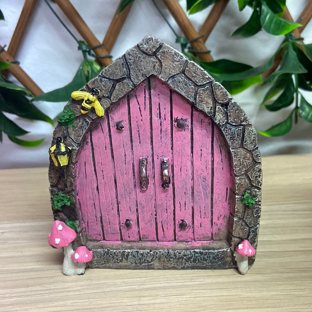 Pink or Blue 10cm Fairy Garden Door