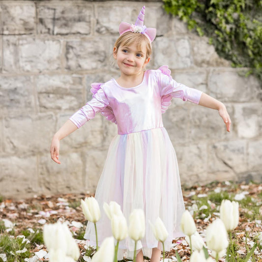Alicorn Dress with Wings & Headband Size 3-4