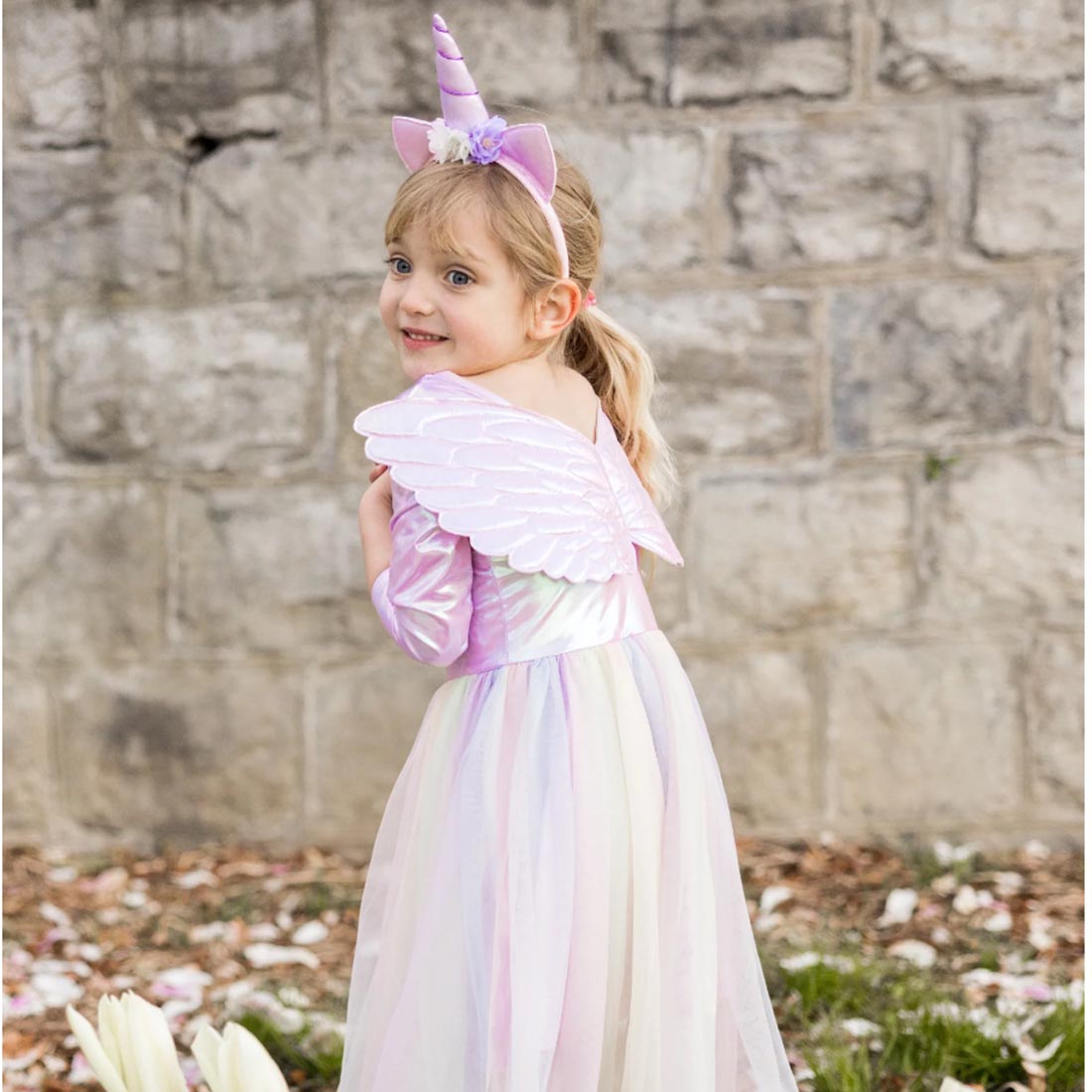 Alicorn Dress with Wings & Headband Size 3-4