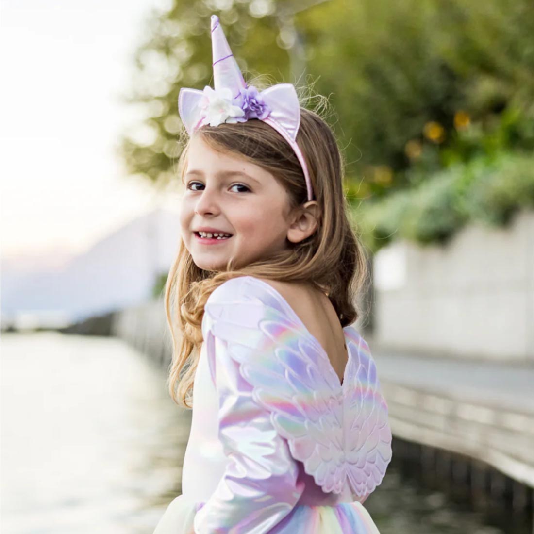 Alicorn Dress with Wings & Headband Size 3-4