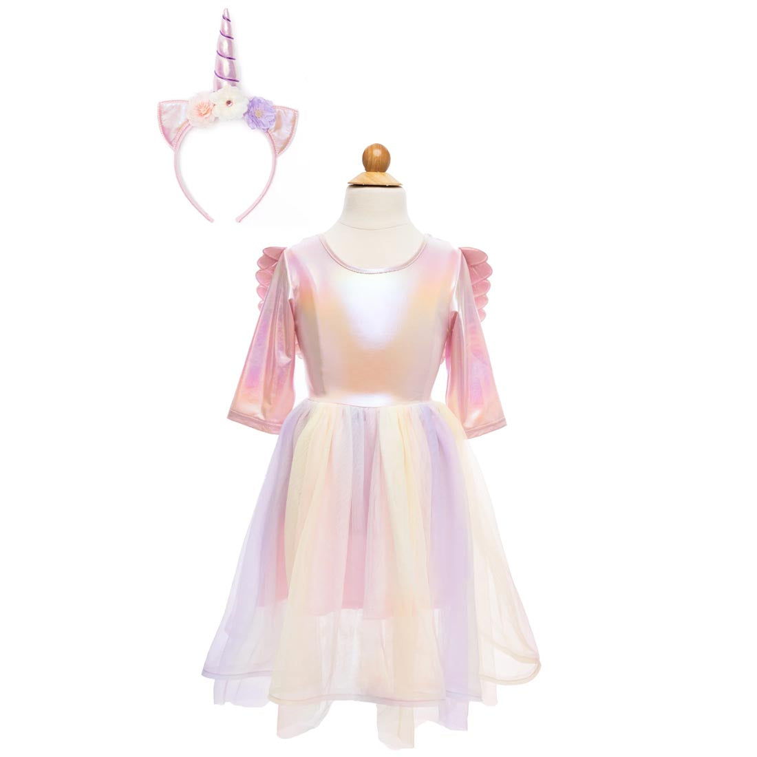 Alicorn Dress with Wings & Headband Size 3-4