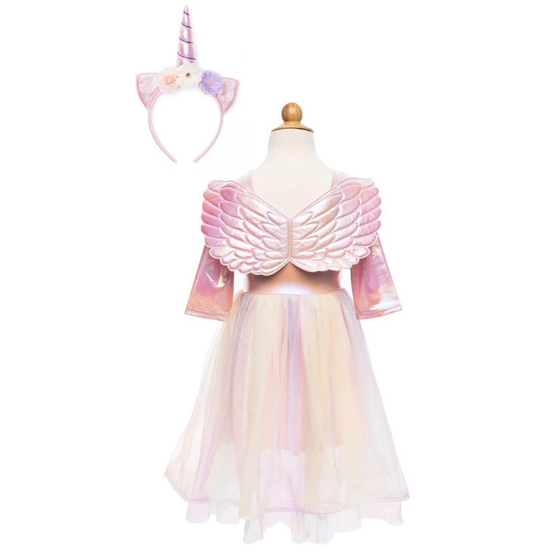 Alicorn Dress with Wings & Headband Size 3-4