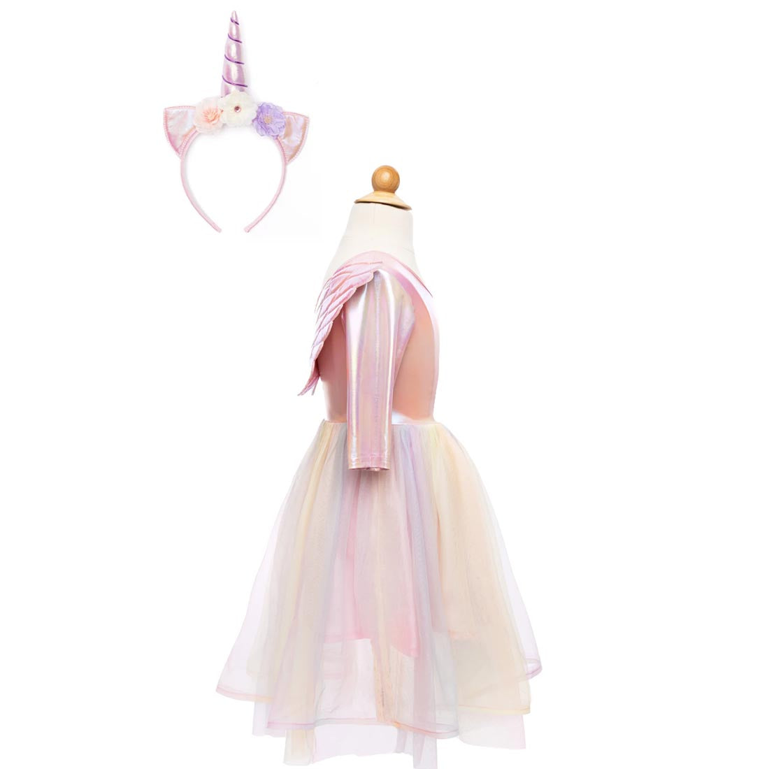 Alicorn Dress with Wings & Headband Size 3-4